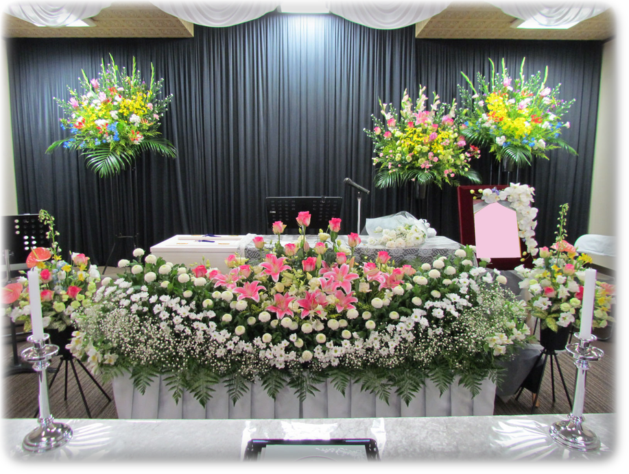会館にてキリスト教葬